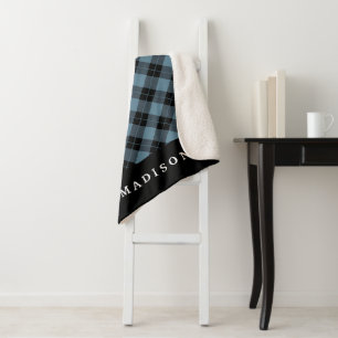 Elegant Plaid   Personalised Sherpa Blanket