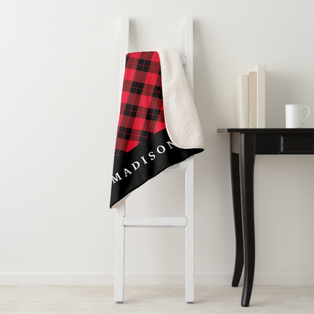 Elegant Plaid | Personalised Sherpa Blanket (In Situ)