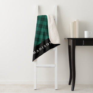 Elegant Plaid   Personalised Sherpa Blanket
