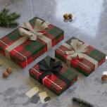 Elegant Plaid Red Green Chequered Tartan Wrapping Paper<br><div class="desc">Complete your gifting needs with this cute plaid clan MacKinnon tartan pattern wrapping paper for any special occasion including birthdays,  anniversaries,  holidays</div>