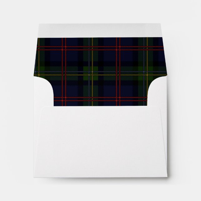 Elegant Plaid Rustic Check Tartan Envelope (Back (Bottom))
