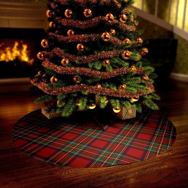 Elegant Plaid Rustic Clan Stewart Tartan Christmas Brushed Polyester Tree Skirt (Plaid Clan Stewart Tartan Tree Skirt)