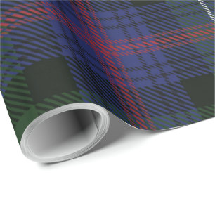 Elegant Plaid Rustic Clan Sutherland Tartan Wrapping Paper