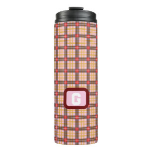 Elegant Plaid Thermal Tumbler