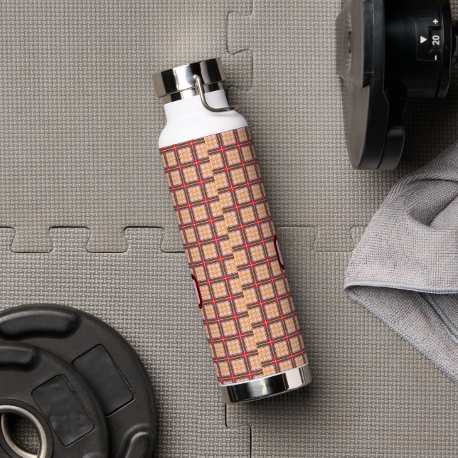    Elegant Plaid  Water Bottle (Gym)