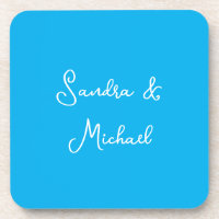 Elegant Plain Azure Blue Personalised Custom