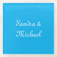 Elegant Plain Azure Blue Personalised Custom