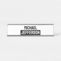 Elegant Plain Black White Personalised Custom