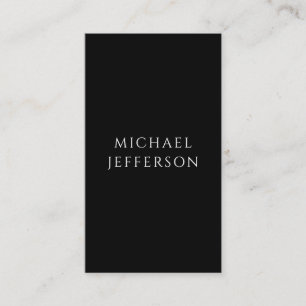 Elegant Plain Black White Personalised Custom Enclosure Card
