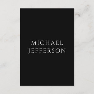 Elegant Plain Black White Personalised Custom Enclosure Card
