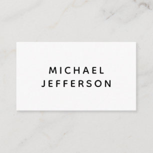 Elegant Plain Black White Personalised Custom Enclosure Card