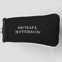 Elegant Plain Black White Personalised Custom