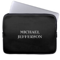 Elegant Plain Black White Personalised Custom