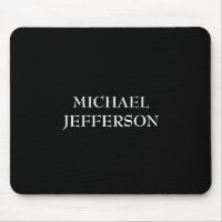 Elegant Plain Black White Personalised Custom