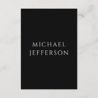 Elegant Plain Black White Personalized Custom