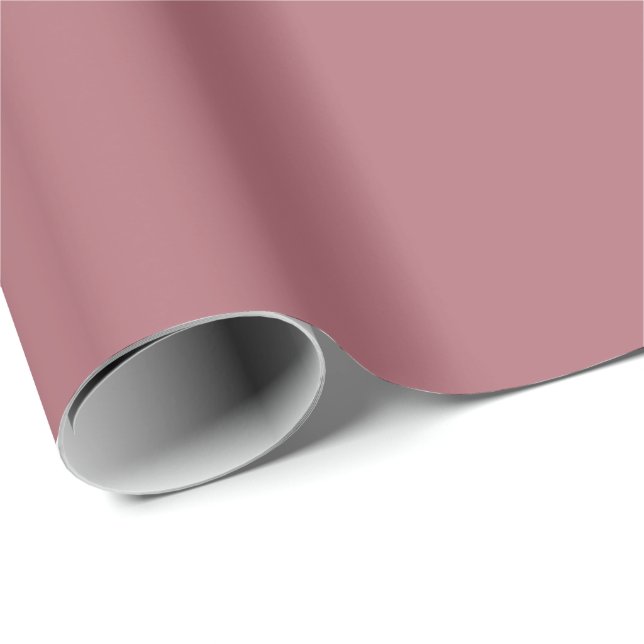 Elegant Plain Blank Template Solid Colour Rose Gol Wrapping Paper (Roll Corner)