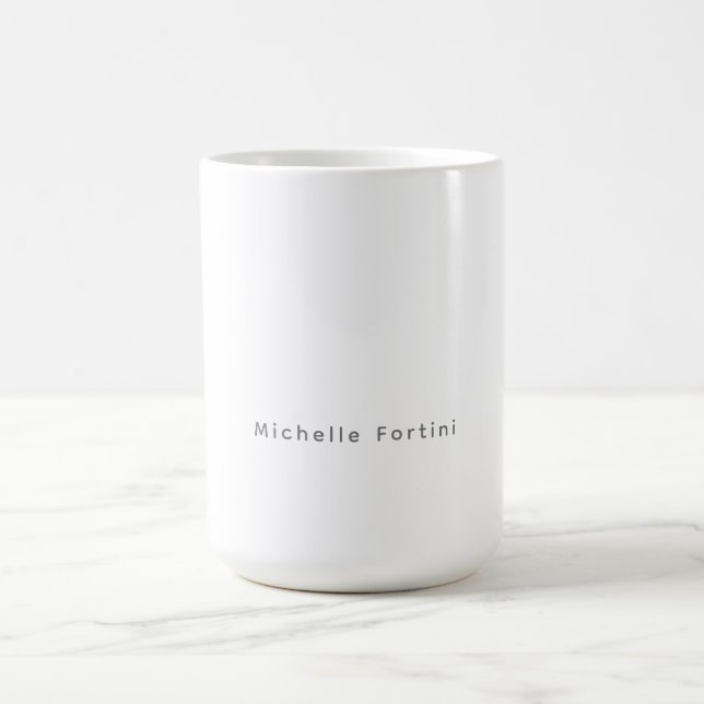 Elegant Plain Simple Minimalist Coffee Mug (Center)