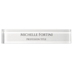 Elegant Plain Simple Minimalist Nameplate