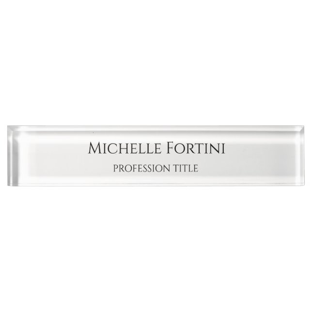 Elegant Plain Simple Minimalist Nameplate (Front)