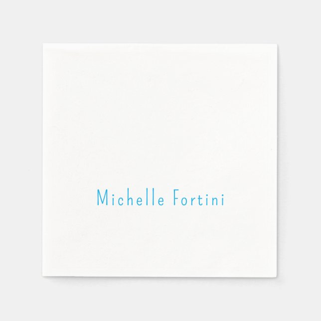 Elegant Plain Simple Minimalist Napkin (Front)