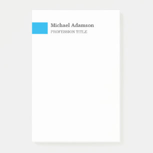 Elegant Plain Simple Minimalist Profile  Post-it Notes