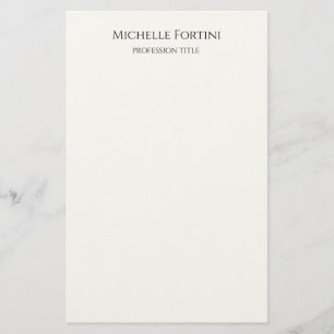 Elegant Plain Simple Minimalist Stationery