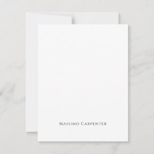 Elegant Plain Simple Modern Minimalist Card