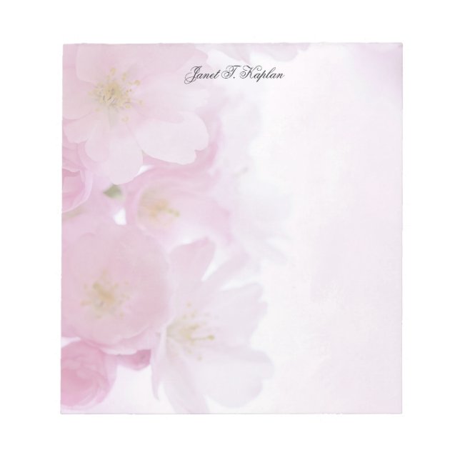 Elegant Plain Simple Professional Classical Floral Notepad (Front)