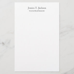 Elegant Plain Simple Professional Stationery