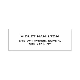 Elegant Plain Simple White Professional Modern Self-inking Stamp