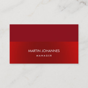 Elegant Plain Stylish Red Color Professional Business Card