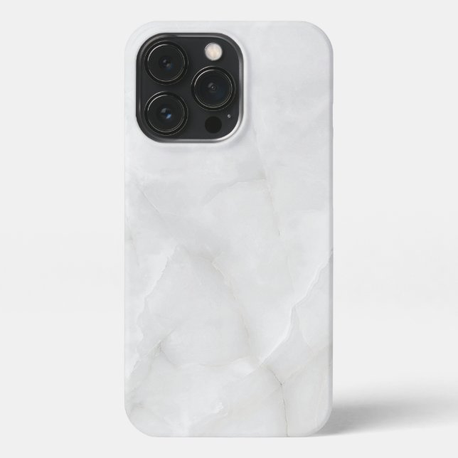Elegant Plain White Marble iPhone Case (Back)