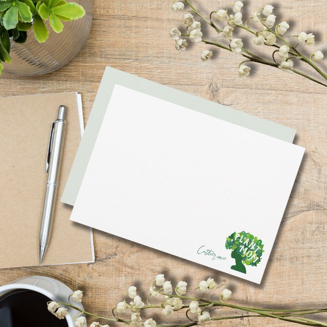 Elegant Plant Lovers Simple Personalised Card (Creator Uploaded)