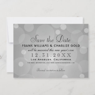 Elegant Platinum Grey Wedding Save The Date