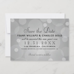 Elegant Platinum Grey Wedding Save The Date