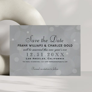 Elegant Platinum Grey Wedding Save The Date