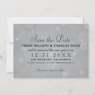 Elegant Platinum Grey Wedding Save The Date