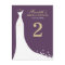 Elegant Plum and Gold Wedding Gown Table Number