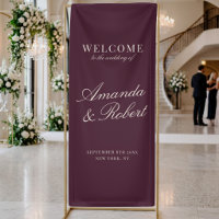 Elegant Plum Old Money Wedding Welcome