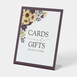 Elegant Plum Purple  Pedestal Sign