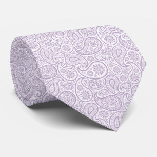 Elegant Plum Purple & White Vintage Paisley 2 Tie