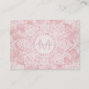 Elegant poinsettia and snowflakes doodles mandala business card