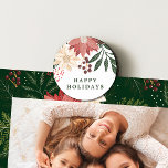 Elegant Poinsettia Merry Christmas Watercolor Magnet<br><div class="desc">🧲 Adorn your refrigerator, magnetic boards, and more with the beauty of my magnets. These charming magnets bring a touch of elegance and festivity to your everyday spaces. _____________________________ ***this design is part of a christmas holiday collection*** Step into a world of timeless holiday charm with my "Festive Flora: Christmas...</div>