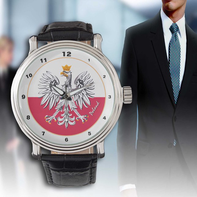 Elegant Poland watch, Polish Flag, Eagle fashion Watch (Creator Uploaded)