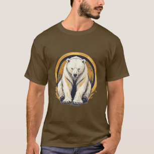 Elegant Polar Bear Illustration T-Shirt