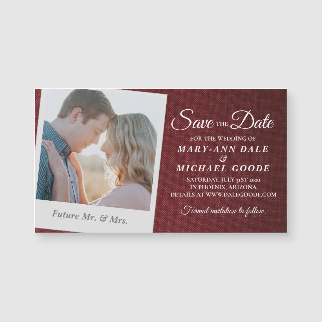 Elegant Polaroid - Snapshot Save the Date (Front)