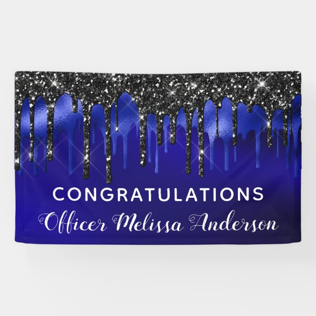 Elegant Police Retirement Law Enforcement Banner (Horizontal)