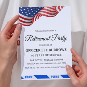 Elegant Police Retirement Party Invitation