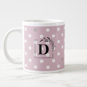 Elegant Polka Dot Monogram Mug – Customisable Gift
