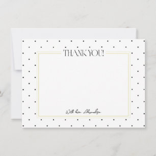 Elegant Polka Dot Thank You Stationery Cards